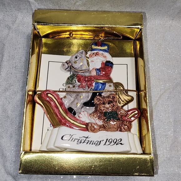 Fitz and Floyd 1992 Nutcracker Sweets Rocking Horse Christmas Ornament - Picture 1 of 7